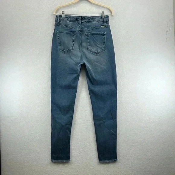 Kancan Ollie Jeans Sz 9/28 High Rise Ankle Skinny Buttonfly Raw Edge Hem KC8568D - Picture 2 of 14
